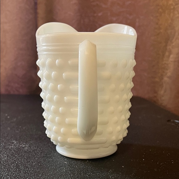 Vintage White Hobnail Glass Pitcher - Picture 4 of 6